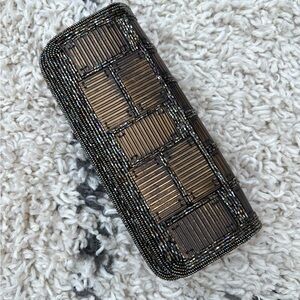 BCBGMaxAzria Bronze and Black Beaded Clutch